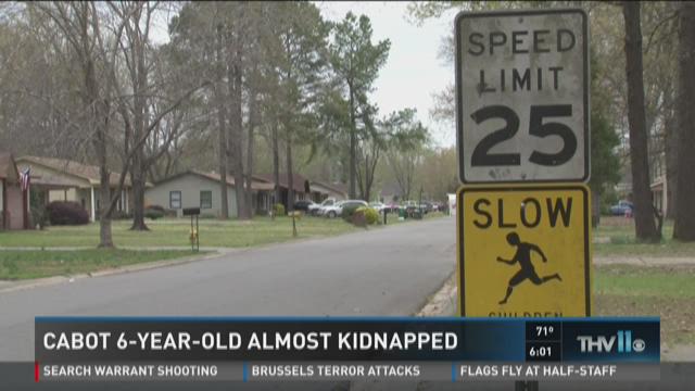 Cabot 6-year-old almost taken from front yard